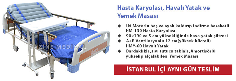 Full ABS 4 Motorlu Asansörlü Hasta Yatağı